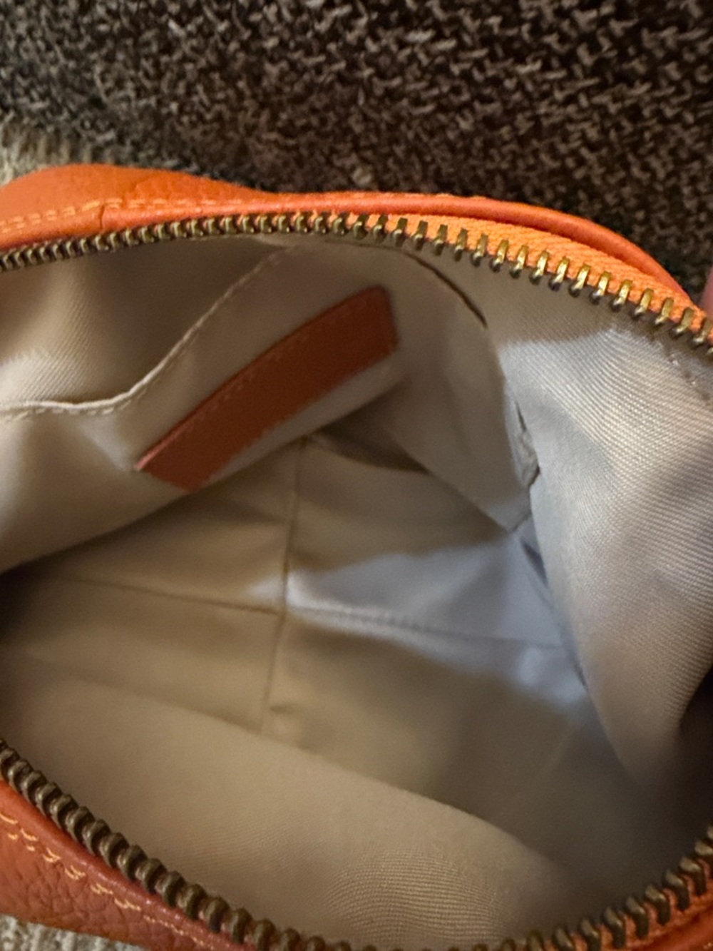 Sundance Orange Knotted Handle Leather Hobo Bag - Picture 6 of 6